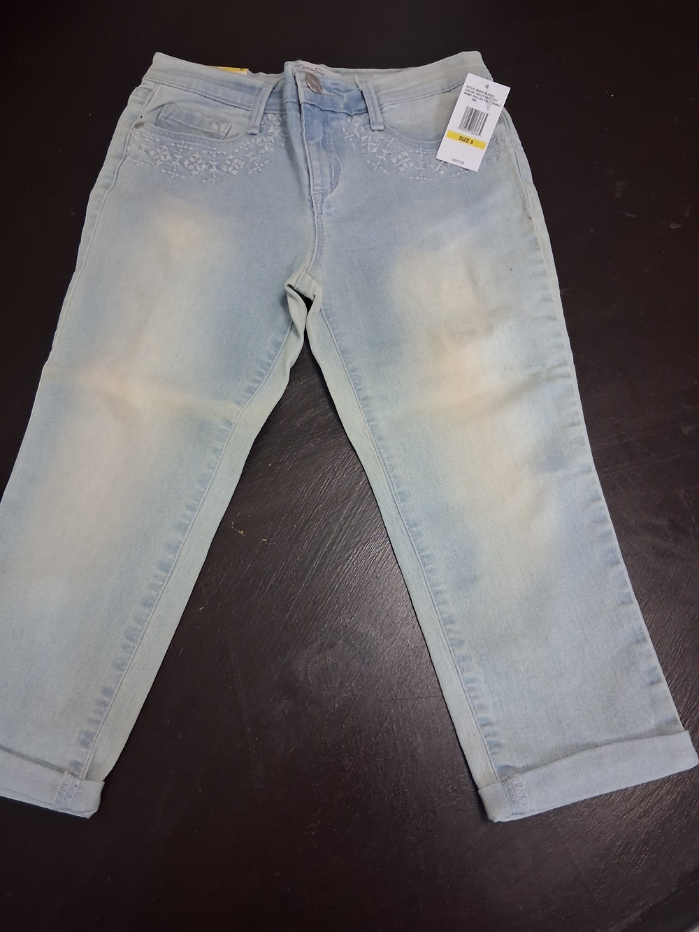 Light Wash Kids Jeans with Subtle Embroidery